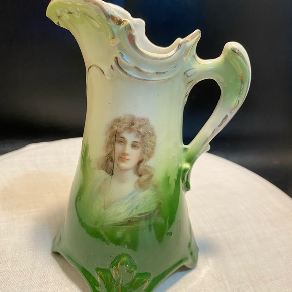Vintage Made in Austria Victorian Portrait Pitcher - Picture 1 of 8